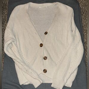 Cozy Cream Button-Up Sweater